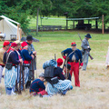 Confederate soldiers in Zouave uniform