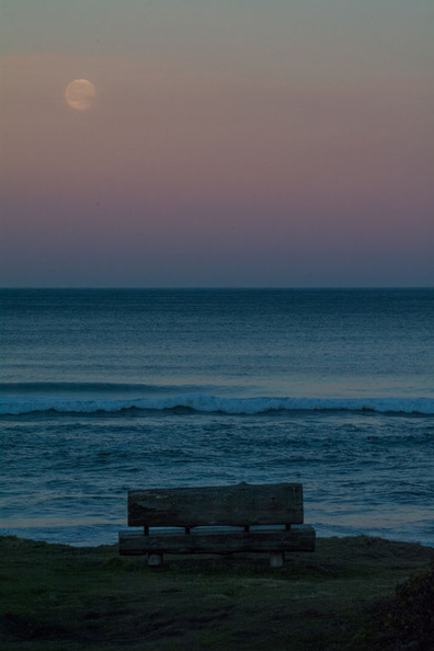 Moonset over Yachats