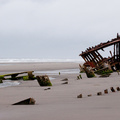 Low tide at wreck of Peter Iredale